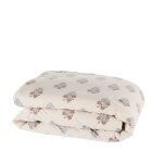 Couvre - lit boutis en coton et lin cru imprim multicolore 220x240