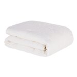 Couvre lit boutis en coton motifs feuillage en relief crus 260x240