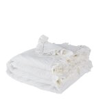 Couvre - lit boutis en coton avec volant cru 240x220