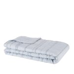Couvre lit boutis vert avec bandes fronces 220x240