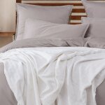 Couvre lit en coton ecru 240x260 cm Couvre lit en coton ecru 240x260 cm