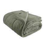 Couvre lit matelass  tout doux  pais sauge 260x240 cm