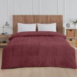 Couvre lit matelassé tout doux épais terre brulée 260x240 cm Couvre lit matelassé tout doux épais terre brulée 260x240 cm