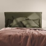 Couvre - lit matelass en lin rose 225x280 cm