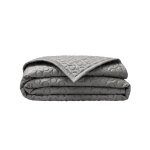 Couvre - lit en satin de coton gris 260x240 Couvre - lit en satin de coton gris 260x240
