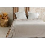 Couvre lit velours gaufr - 240x260cm - ivoire