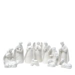 Crche de nol dcorative en porcelaine blanche h19
