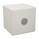 Cube pouf led et haut parleur 40 cm