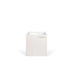 Cube de rangement effet bois h 34 blanc