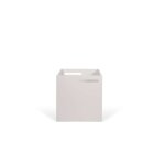 Cube de rangement effet bois h 34 gris