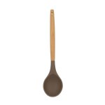 Cuillre en silicone et manche en bois
