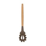Cuillre  spaghetti en silicone et manche en bois