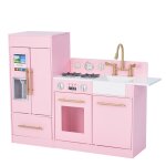 Cuisine en bois pour enfants 81 cm, rose