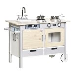 Cuisine desserte pour enfant 2 en 1 multi - quip 5 accessoires inclus