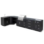 Cuisine d'ext�rieur angle 6 �l�ments dont 2 modules de cuisson / �vier