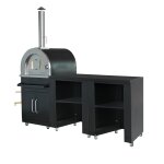 Cuisine extrieure 3 lments avec four  pizza noir