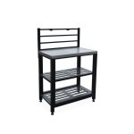 Cuisine extrieure en acier 2 tagres l80cm