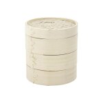 Cuit vapeur en bambou 3 étages diamètre 17 cm Cuit vapeur en bambou 3 étages diamètre 17 cm