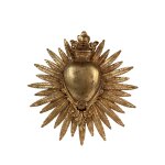 D�co miroir ex - voto coeur soleil 26. 2x30. 6cm