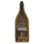 Dco murale bouteille en sapin avec bouchons de lige 22x60