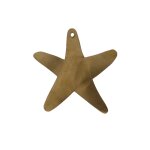 Dco murale toile de mer en laiton mtal dor 7x7 cm