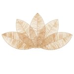 Dco murale feuilles en raphia 145x75