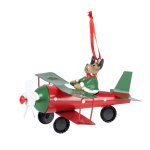 D�co de no�l avion renne rouge et vert