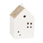 Dco de nol maison lumineuse en cramique blanche