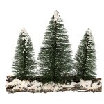 Dco de nol sapins lumineux effet enneig