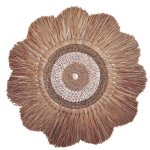 D�coration murale en raphia et coquillage d 60 cm