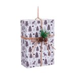 Dcoration de nol  suspendre cadeau cerfs 18x11x5cm