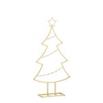 D�coration sapin de no�l en m�tal dor� h79