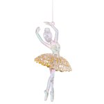 Dcoration sapin de nol  suspendre ballerine danse 6. 5x6. 5x14cm
