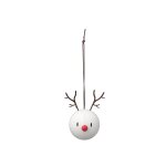 Dcoration  suspendre renne 2 pices blanc