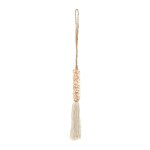 Dcoration suspendue en coquillage et coton rose