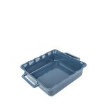 Délices plat céramique four carré festonné bleu océan 31, 5 cm Délices plat céramique four carré festonné bleu océan 31, 5 cm
