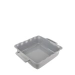 Délices plat céramique four carré festonné gris argent 31, 5 cm Délices plat céramique four carré festonné gris argent 31, 5 cm