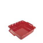 Délices plat céramique four carré festonné rouge cerise 31, 5 cm Délices plat céramique four carré festonné rouge cerise 31, 5 cm