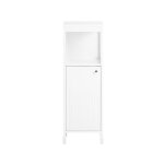Demi - colonne avec 1 compartiment ouvert effet bois blanc