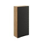 Demi - colonne 1 porte stratifi�s noir et beige