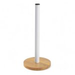 D�rouleur essuie - tout en bois et m�tal 15x34cm blanc