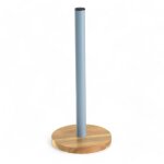 D�rouleur essuie - tout en bois et m�tal 15x34cm bleu