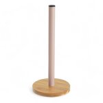 D�rouleur essuie - tout en bois et m�tal 15x34cm rose