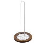 Drouleur essuie - tout  poser bois et mtal blanc