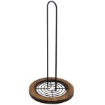 Drouleur essuie - tout  poser bois et mtal noir