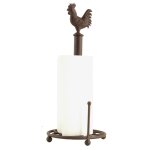 Drouleur essuie - tout  poser classique en fer coq 18x18x43cm