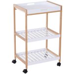 Desserte de cuisine 2 tagres avec plateau amovible