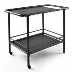 Desserte intrieur  roulettes en acier anthracite
