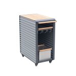 Desserte de jardin grise en aluminium haut de gamme