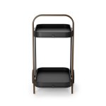 Desserte en mtal noir et bois noir